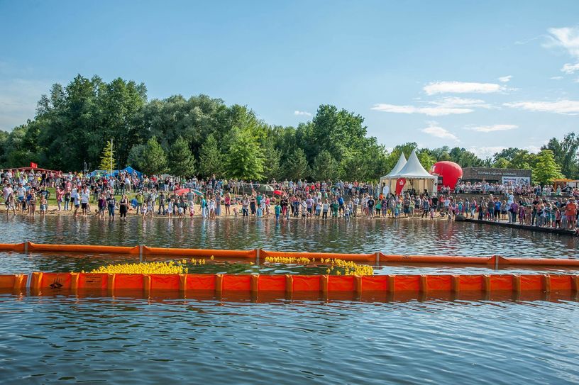 Das 1. Entenrennen während des Spreewälder Kahnstechens im Sommer 2015. Foto: Jegasoft Media e.K.