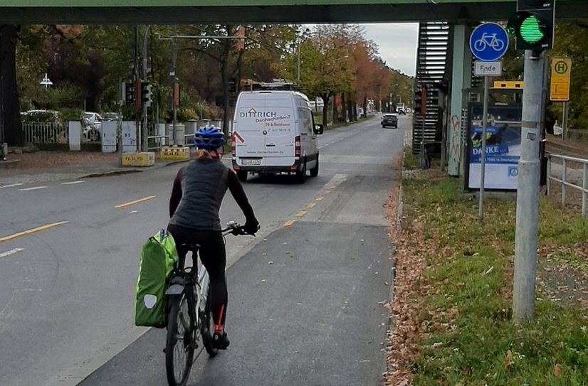 Ab hier wirds für den Radverkehr gefährlich.