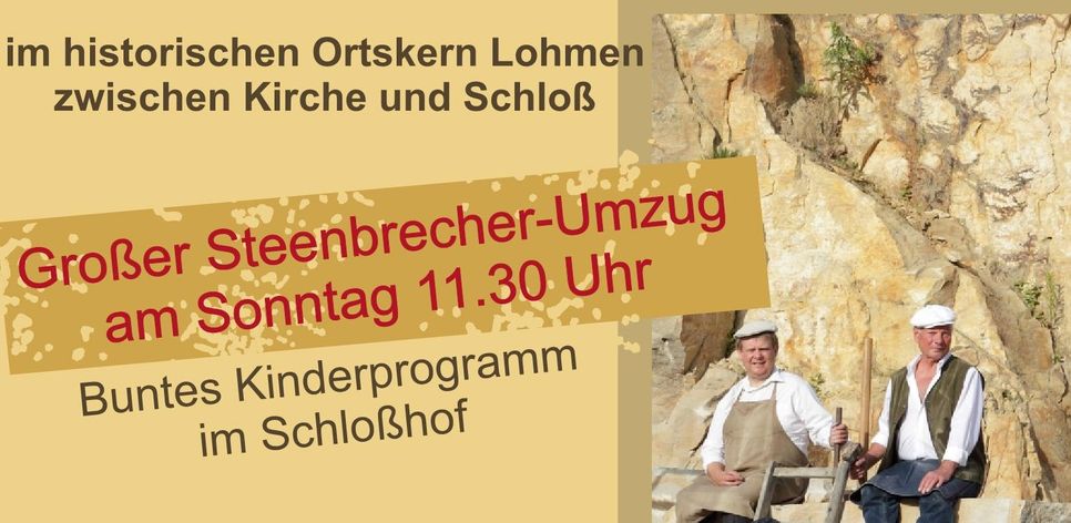 Die Gemeinde Lohmen lädt zum Steenbrecherfest ein.