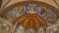 Restaurierter Triumphbogen in der Johanneskirche.