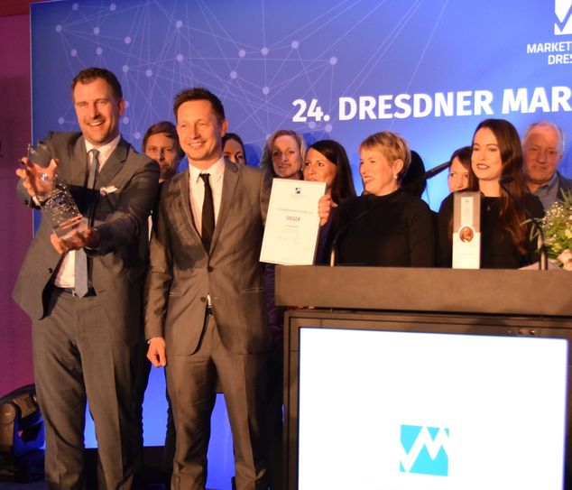 René Kindermann und Torsten Püschel (li.) holten den Skiweltcup 2018 erstmals nach Dresden und gewannen dafür den Marketingpreis der Stadt Dresden. Foto: PR