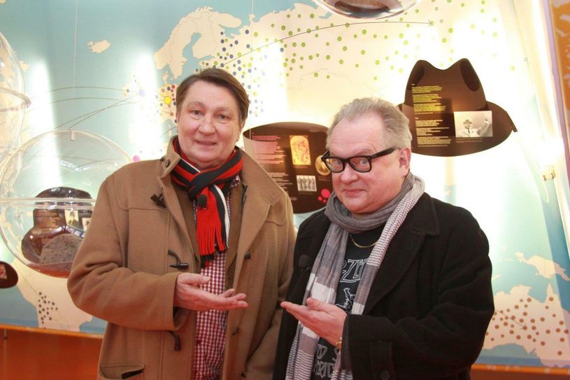 Heinz Rudolf Kunze (r.) mit Moderator Ulli Zelle. F.: Stadt Guben