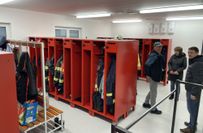 Die neue Umkleide der Feuerwehrmänner.