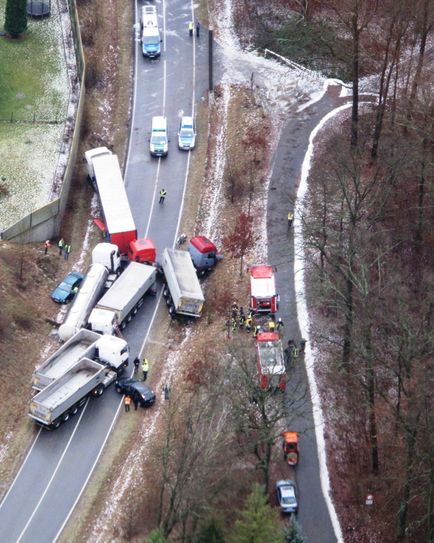 Luftbildaufnahme vom Unfallort. Foto: PD Görlitz