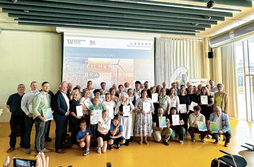Insgesamt 44 verschiedene Projekte wurden im Rahmen des Teilhabefonds Brandenburg bei der Prämierungsveranstaltung
im Cottbuser Startblock B2 ausgezeichnet.