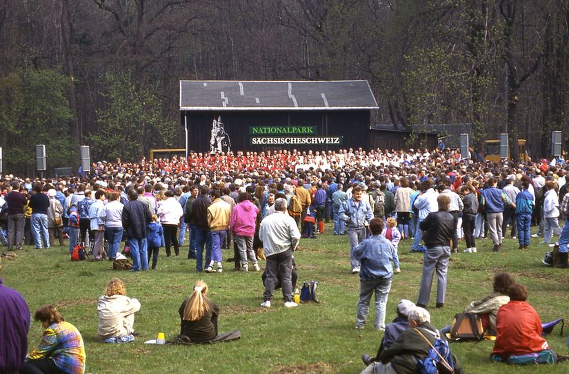 Eröffnungsfeier des Nationalparks am 28. April 1991.
