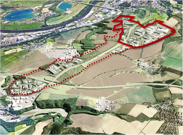Nach dem Austritt Dohnas und die Herausnahme des Gebietes am Barockgarten Großsedlitz werden zunächst die Areale Pirnas als »Technologiepark Feistenberg« weitergeplant. Grafik: ZV IPO
