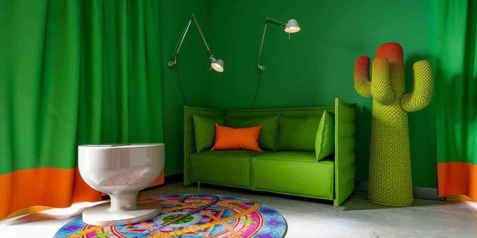 Alles im grünen Bereich: Evergrins heißt dieses Zimmer.