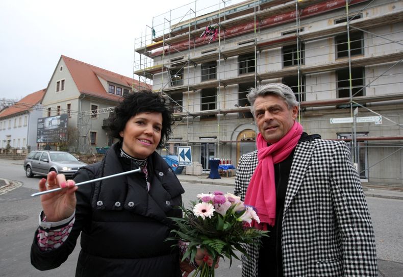 Hatten die Idee für´s Showroom-Hotel: Annette Katrin und Uwe Seidel aus Pirna. Foto: D. Förster