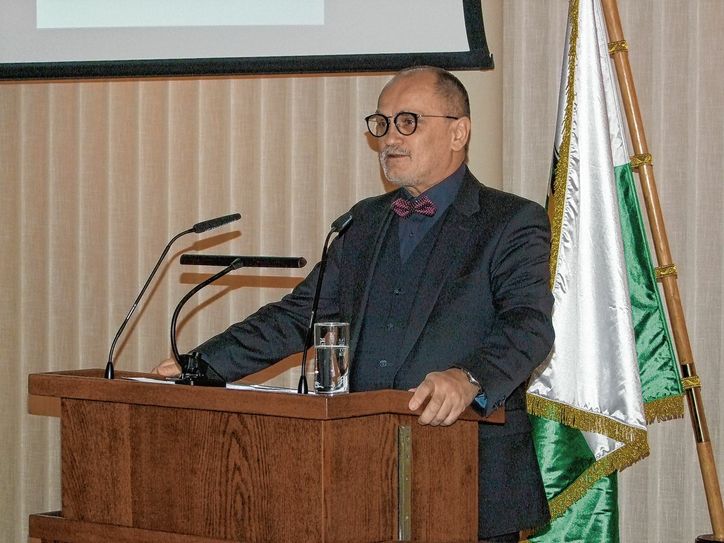 Oberbürgermeister Roland Dantz beim Neujahrsempfang der Stadt Kamenz. Foto: Rainer Könen