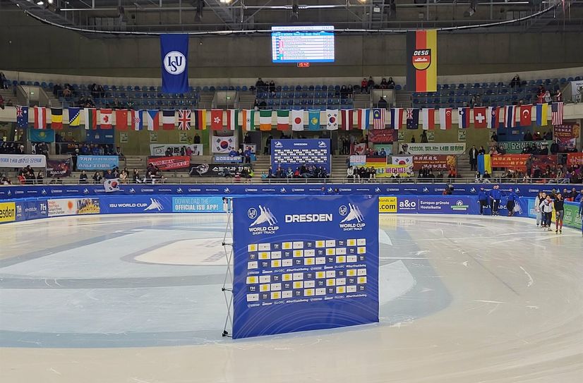 ISU World Cup Short Track in der Joynext Arena Dresden.