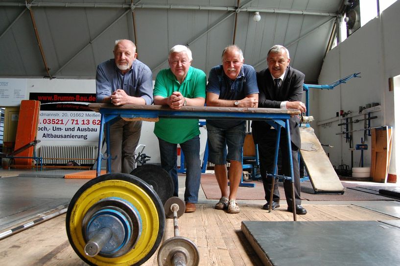 Die Organisatoren (v.l.) Jürgen Grellmann, Eckhard Möhler, Dieter Sörnitz und Wolfgang Hertwig kurz vor der dritten Auflage (Neuzeit) im Jahr 2014.                     Foto: Archiv