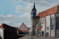 Das ehemalige Franziskanerkloster um 1550.