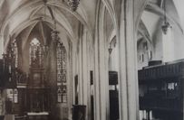 Innenansicht der Sophienkirche von Westen vor der Zerstörung.