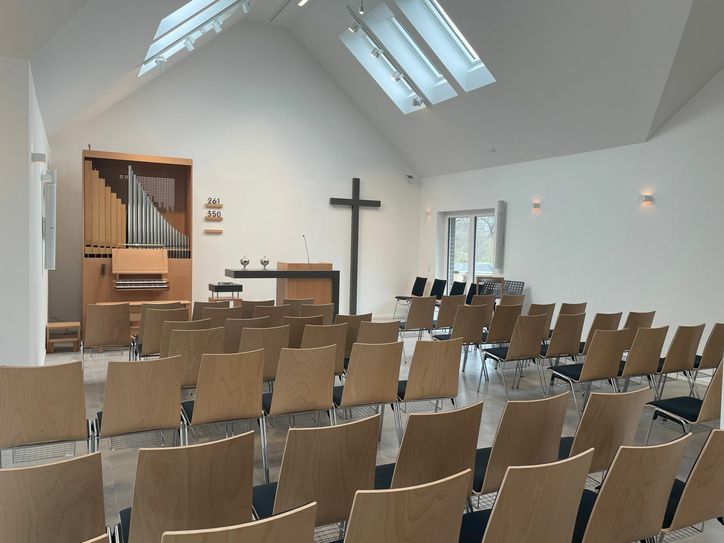 Das neue Kirchengebäude in der Innenansicht. Foto: Neuapostolische Kirche Nord- und Ostdeutschland K. d. ö. R.