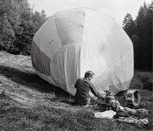 Ein Ballon-Test bei Schlottwitz (Glashütte). Foto: Hübler
