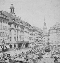 Marktgeschehen auf dem Altmarkt um 1900.