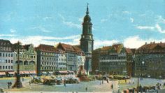 Blumenmarkt auf dem Altmarkt um 1900.
