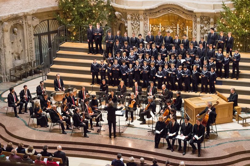 Thomanerchor 2019 in der Kreuzkirche Dresden. Foto: Roman Friedrich