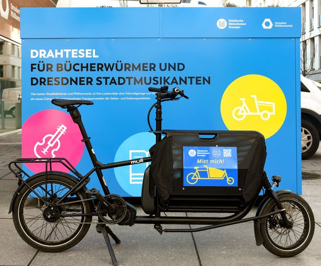 Das »Literad« vor der Fahrradgarage – die Räder erfreuen sich großer Beliebtheit.