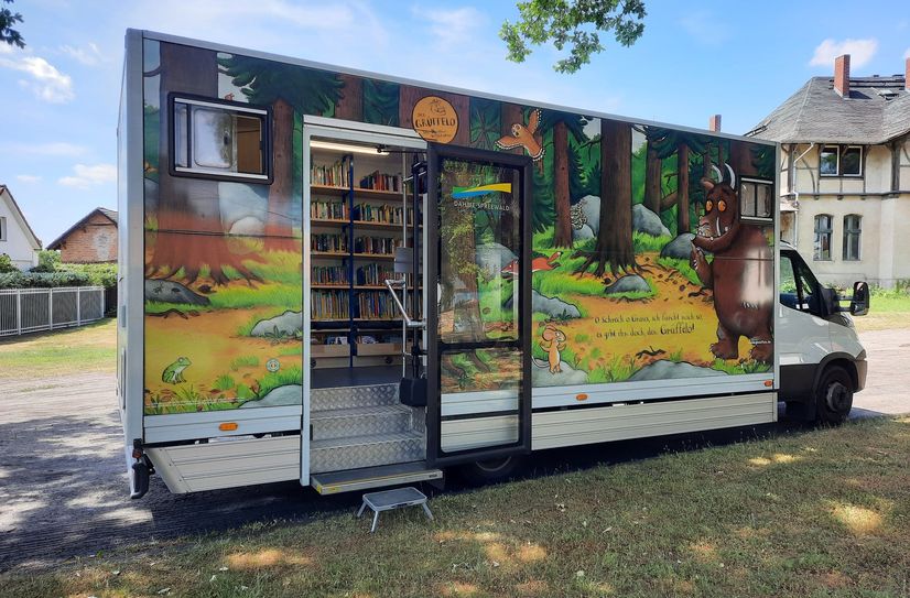 Ein Bücherbus auf Tour.