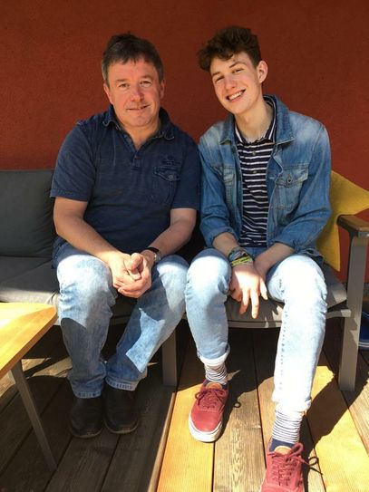Spender Ralph (li.) trifft seinen Patienten Karl. Foto: privat