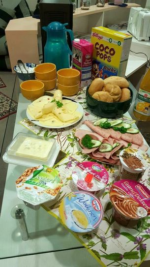 Die leckere Frühstückstafel