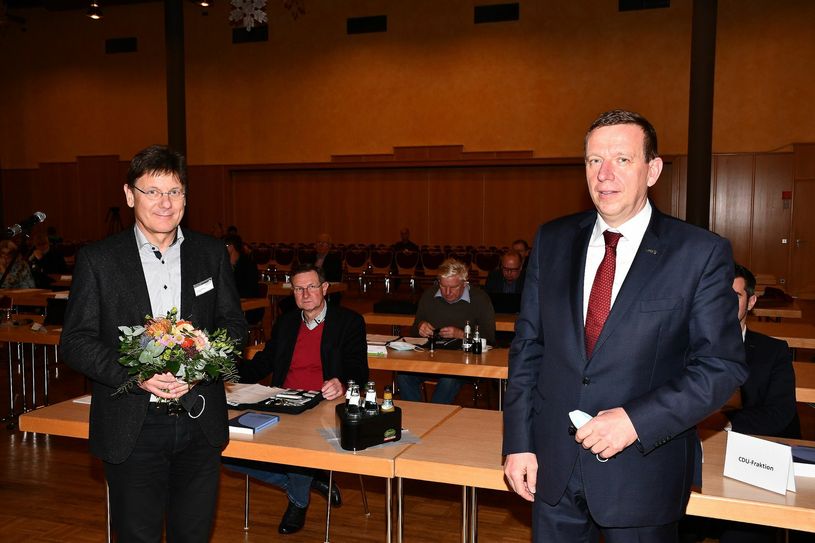Andreas Pöschl vom Landrat verabschiedet. Foto:lkee