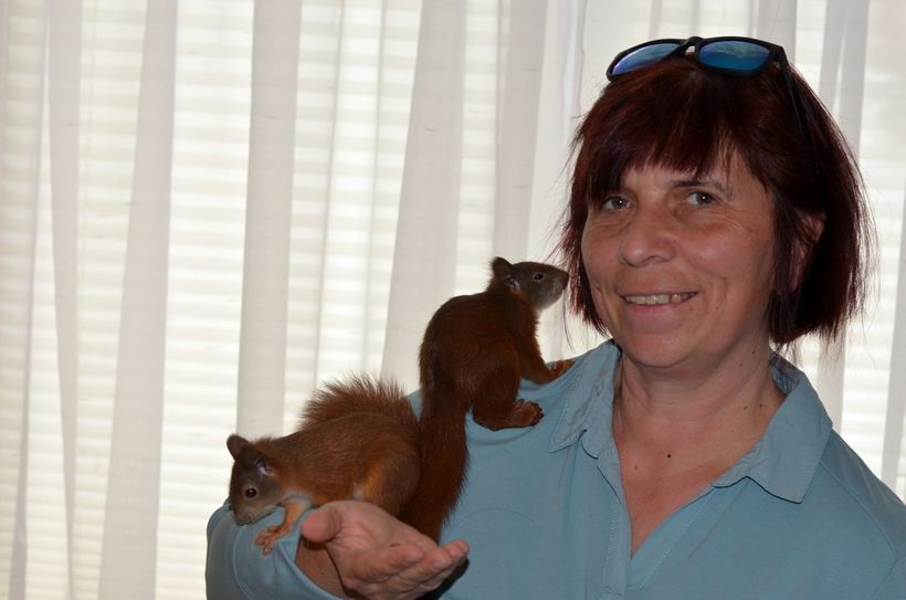 Jaquline Gräfe mit "Pflegekindern"