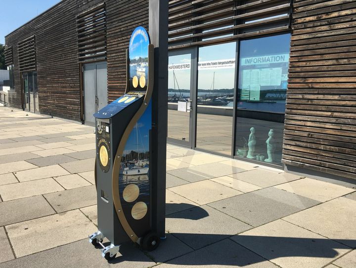 Münzautomat am Stadthafen Senftenberg. Foto: LSB