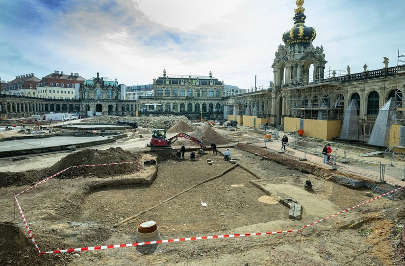 Seit 2021 wurde im Innenhof des Dresdner Zwingers gegraben.
