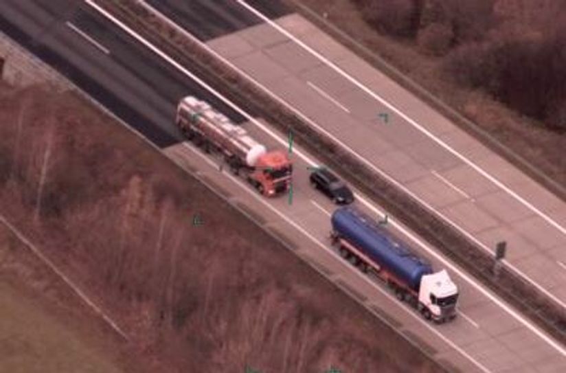 Auch das gehört zu den Einsätze - Videos von viel zu dicht auffahrenden Lkw aufnehmen.
