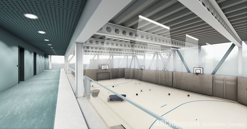 Auch im Innenbereich macht die Halle einen modernen und zweckdienlichen Eindruck.
