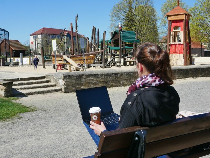 Workspace am neuen Zoospielplatz Hoyerswerda Foto: pm