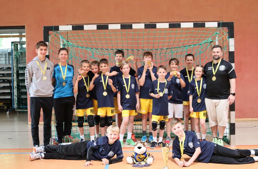 Die E-Jugend des HC-Spreewald wurde ungeschlagener Kreismeister 2021/22.