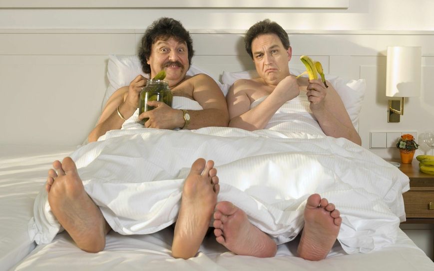 Eine besonders innige Freundschaft verband Achim Mentzel mit dem TV-Satiriker Oliver Kalkofe (re.). Foto: Agentur