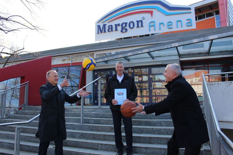 Im November 2020 wurde vertraglich vereinbart, dass der Name "MargonArena" weitere drei Jahre erhalten bleibt. Foto: Ralf Neumann/Eigenbetrieb Sportstätten