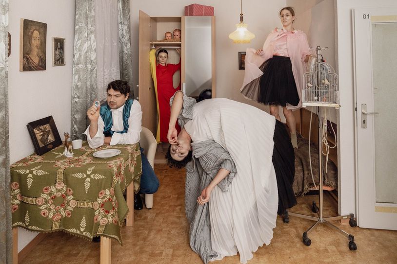 Das Ensemble von "Der Sandmann" beim Fotoshooting