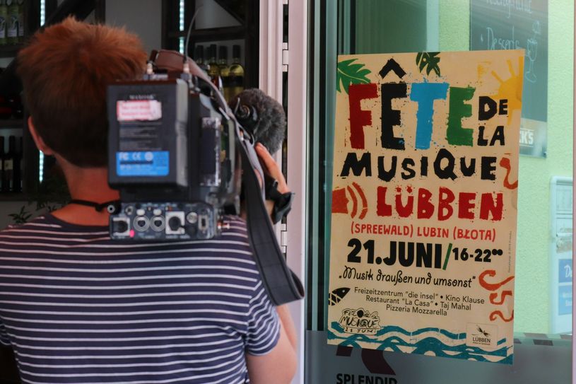 Der rbb beim Dreh in Lübben