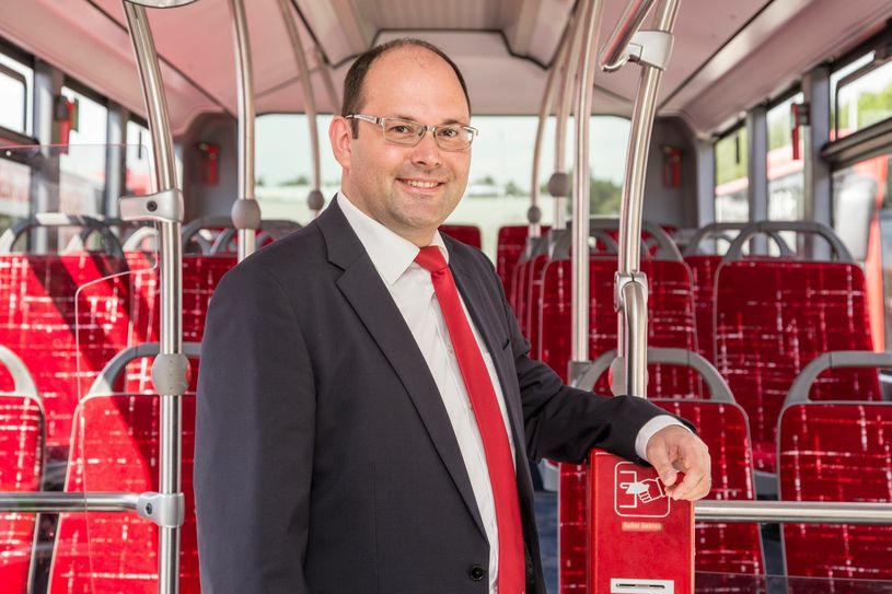 Cottbusverkehr Geschäftsführer Ralf Thalmann ist überzeugt, dass das Wasserstoff-Projekt auch neue Arbeitsplätze in die Region bringt. Foto: Cottbusverkehr