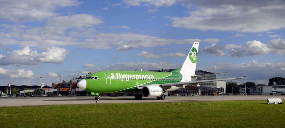 Germania  steuert 18 Flugziele an. Fotos: Weimer