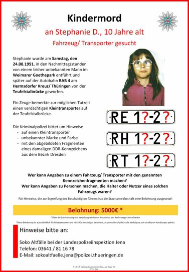 Aufruf der Jenaer Polizei. Wer kennt eines dieser DDR-Kennzeichen?