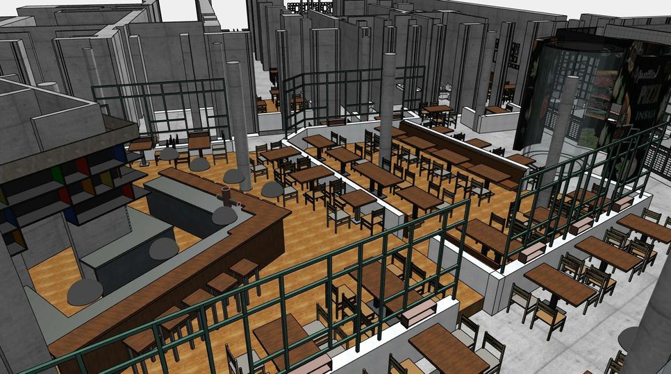 Blick ins neue italienische Restaurant Aposto.