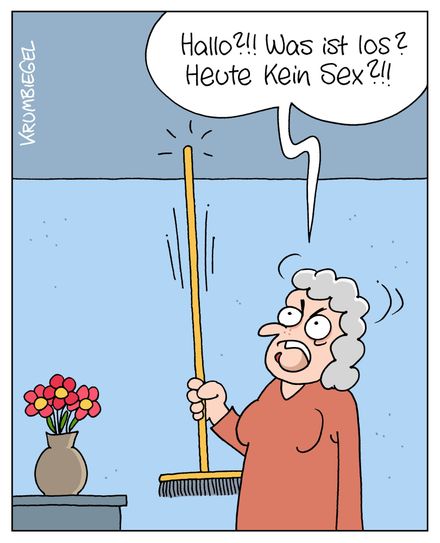 Die Siegerkarikatur »Heute kein Sex?« von Uwe Krumbiegel.