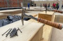 Richtfest für den neuen Rewe-Markt in Riesa. 
Foto: Farrar