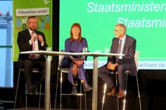 Die Staatsminister Martin Dulig, Katja Meier und Armin Schuster gaben Impulse in Form kurzer Statements an die Gäste der Konferenz.
