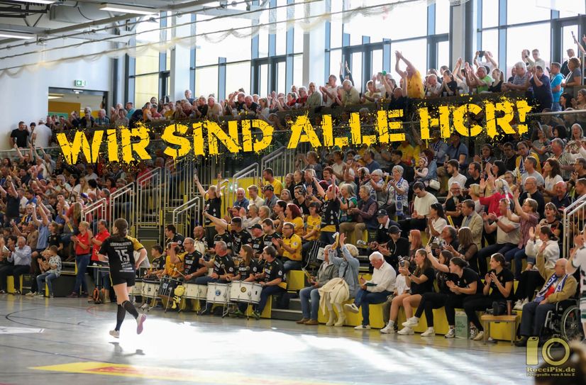 Der Fanblock des Fanblock HC Rödertal.