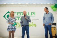 Moderatorin Uta Bresan, Direktor FERALPI STAHL Uwe Reinecke, Oberbürgermeister der Stadt Riesa Marco Müller.