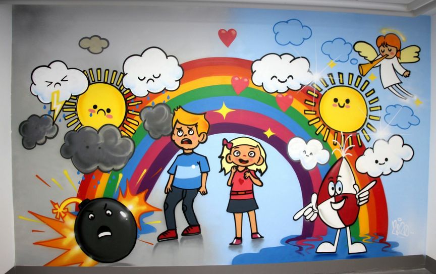 Der Sprayer Sebastian Girbig gestaltete diese Wand
