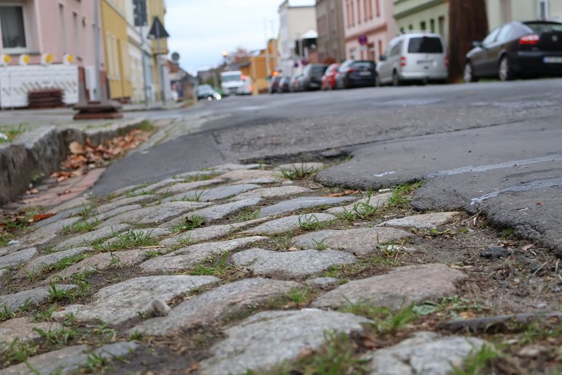Die Straßenbauarbeiten in der Sachsendorfer Straße für die Baustellenzufahrt zum neuen Bahnwerk haben begonnen.